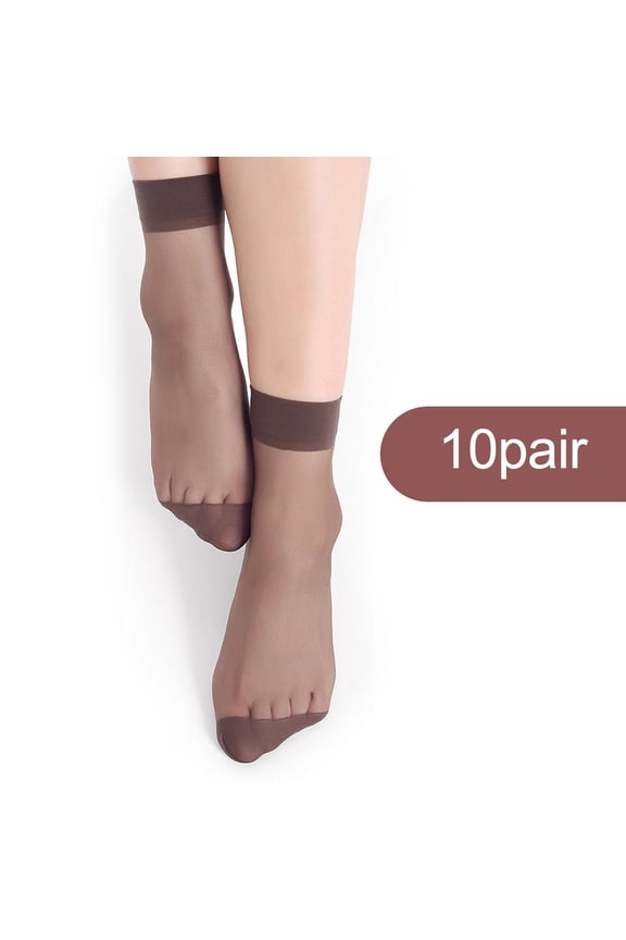 10pairs Summer Socks Ultrathin Women Nylon Ladies Spring Silk Soxღ