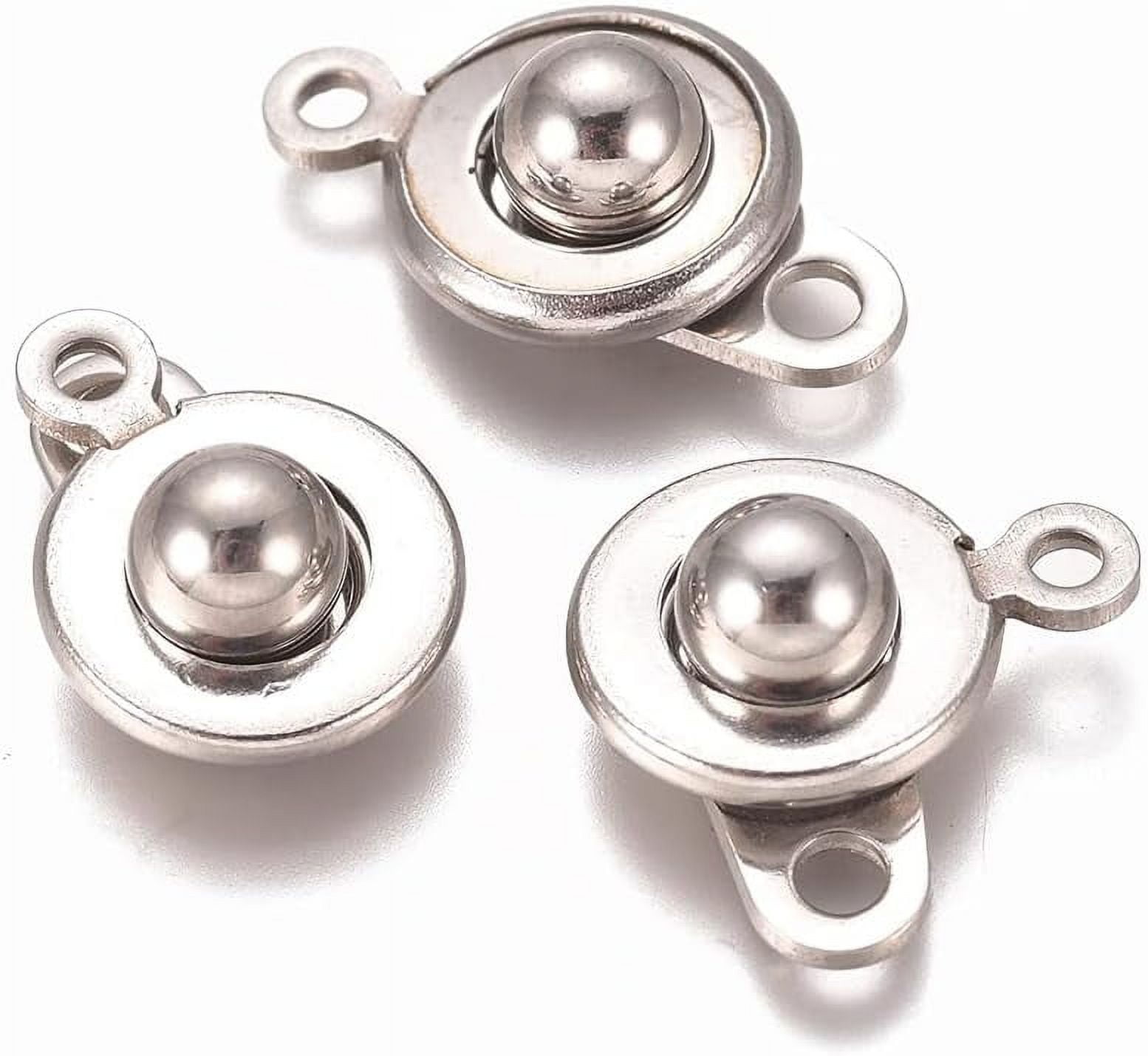 10pc 10Pcs Snap Clasps Stainless Steel Bracelet Snap Button Clasps