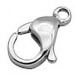 10pc 304 Stainless Steel Lobster Claw Clasps Parrot Trigger Clasps Manual Polishing Stainless Steel Color 16x10.5x4.7mm Hole: 2.2mm