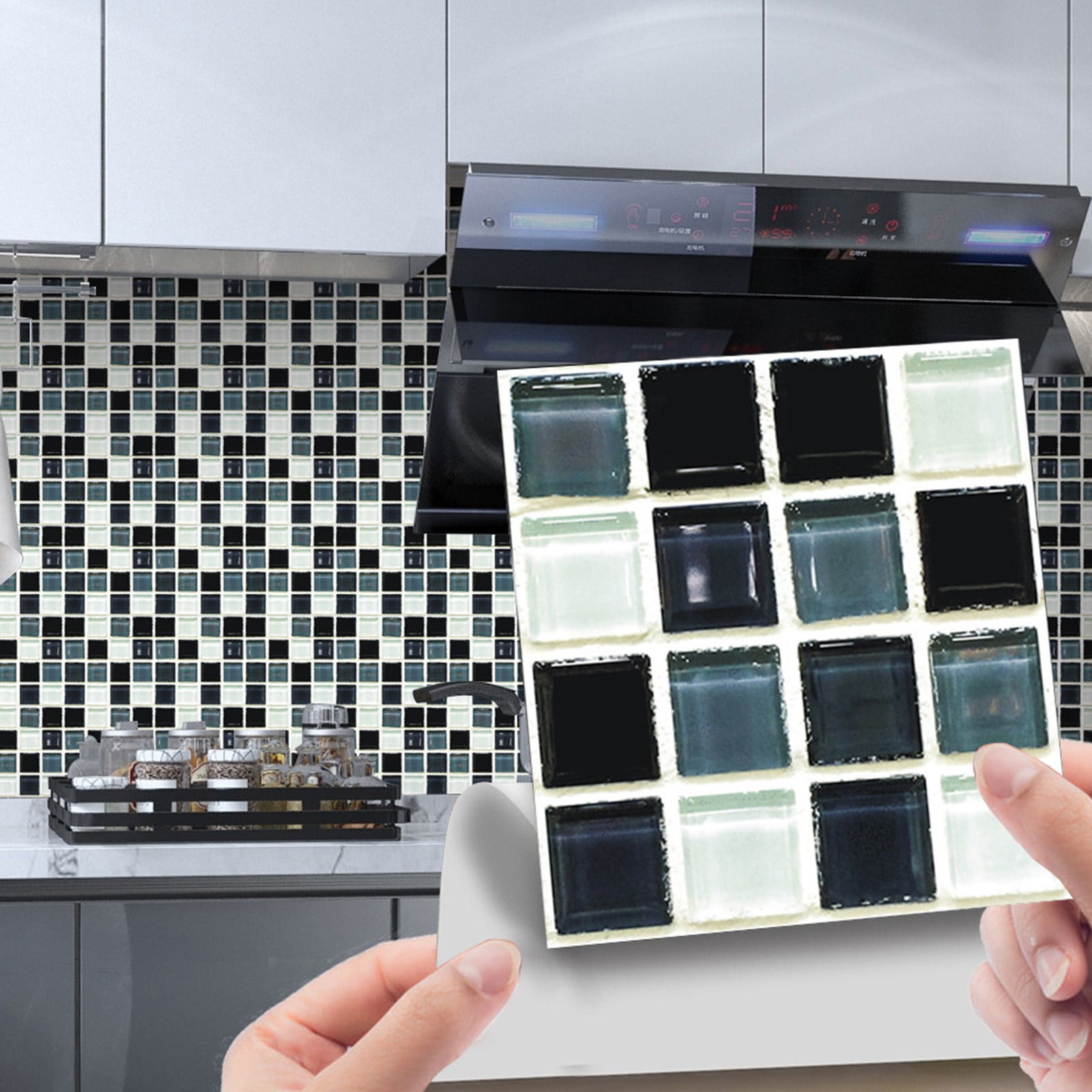 10pc 3D Crystal Tile Stickers DIY Waterproof SelfAdhesive Wall