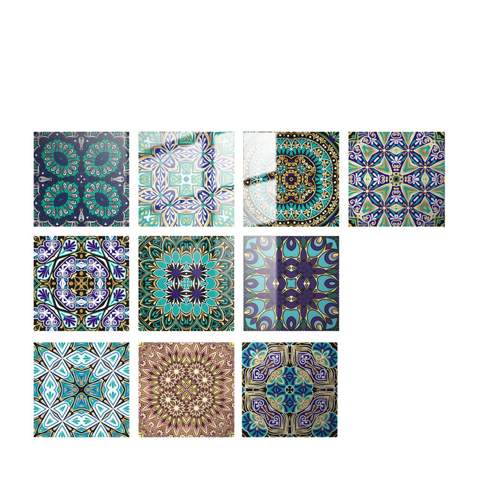 10pc 3D Tile Stickers DIY Self Wall Stickers 4inch Baby Wall Decals