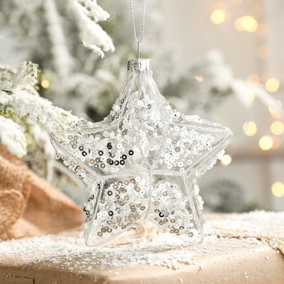 10pc 8/9/10cm Christmas Decoration Transparent Glass Ball With Diamonds Ornaments Xmas Tree Hanging Pendants Home Party Decors