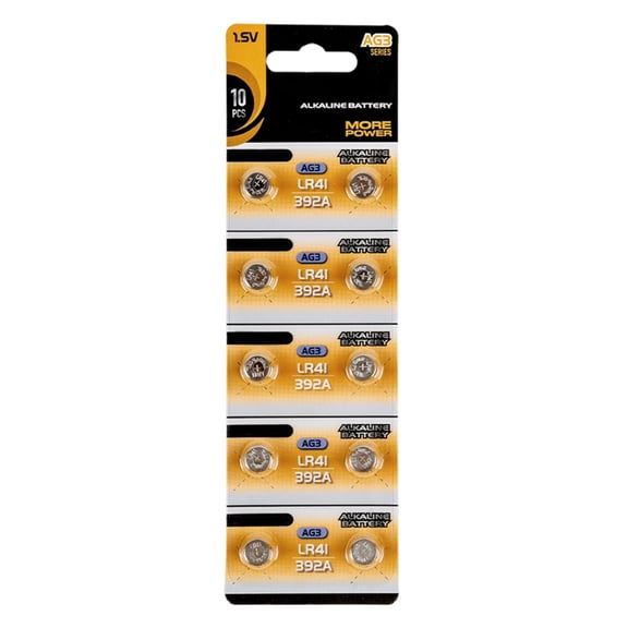 10pc Alkaline Button Cells 1.55V Coin Cell Batteries Perfect for Small Gadgets and Portable Devices Long Life LR48/LR63