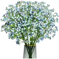 10pc Babys Breath Artificial Flowers Gypsophila Real Touch Flowers Fake Bouquet Home Wedding Garden DIY Decor(Blue)