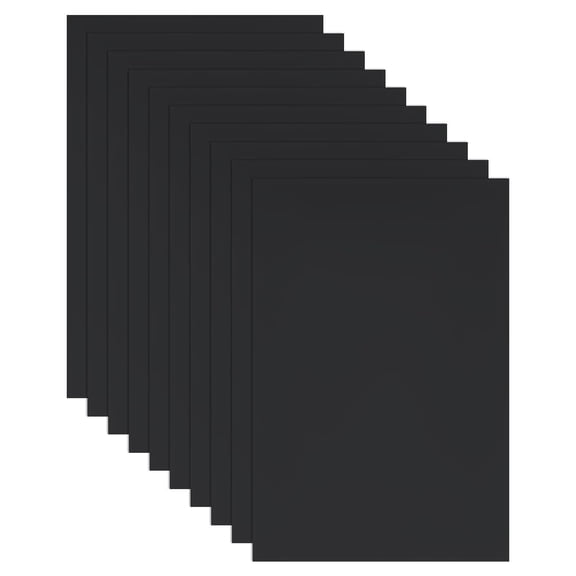 10pc Black Plastic Sheet 11.8x7.8 Inch Rectangle Flexible Craft Sheets Plastic Sheet Board for DIY Crafting Displays Scratch Building
