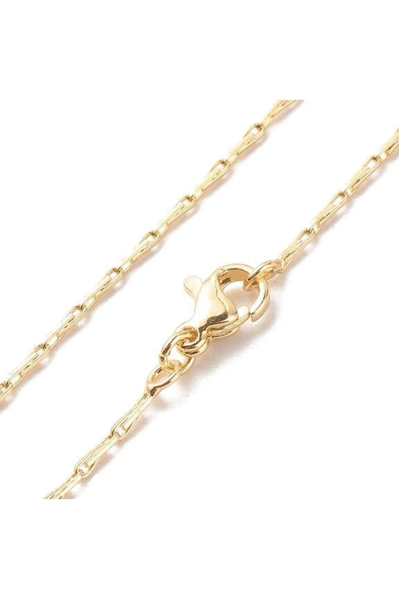 10pc Brass Coreana Chains Necklace for Women Cadmium Free & Lead Free Real 18K Gold Plated 17.80 inch(45.2cm)
