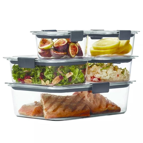 10pc Brilliance Leak Proof Food Storage Containers with Airtight Microwave & Freezer Safe