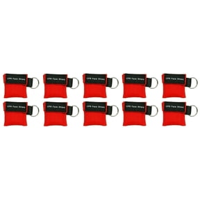 10pc CPR Mask Keychain Emergency Kit CPR Face Shields for First Aid AED Training