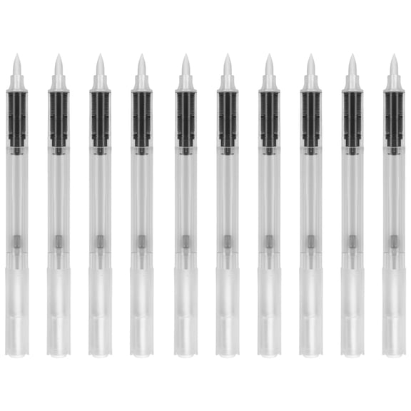 10pc Clear Refillable Marker Pens - Smooth Writing Transparent Tubes for Students & Professional Use