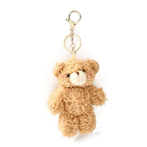 10pc Cute Cotton Keychain with Iron Key Ring for Bag Decoration Keychain Gift Pendant Bear 20cm