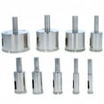 thumbnail image 1 of 10pc Diamond Coated Hole Saw Set for Glass and Stone, 80 Grit, 1 of 8