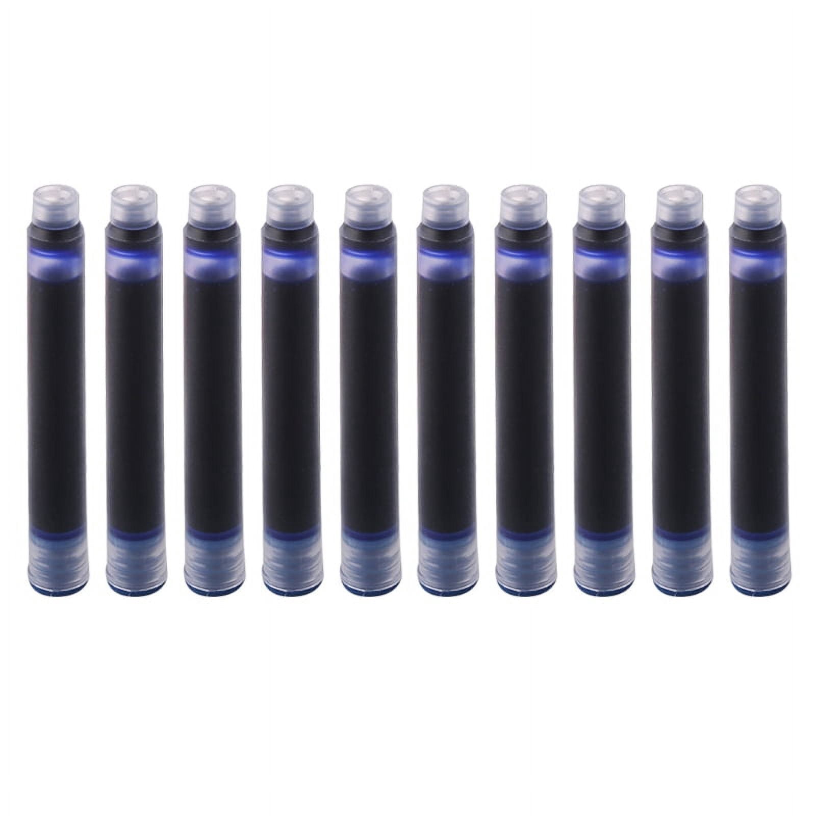 10pc Disposable Blue Black Fountain Pen Ink Cartridge Refills Ink Sac ...