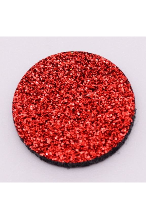 10 pc Fibre Perfume Pads with Glitter Essential Oils Diffuser Locket Pads Flat Round Red 22.5x2.5mm