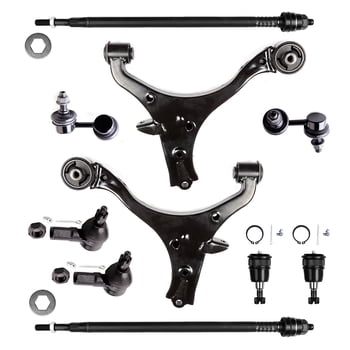 10pc For 2002-06 Honda CR-V Steering Tie Rod Sway Bar Control Arm Ball Joint