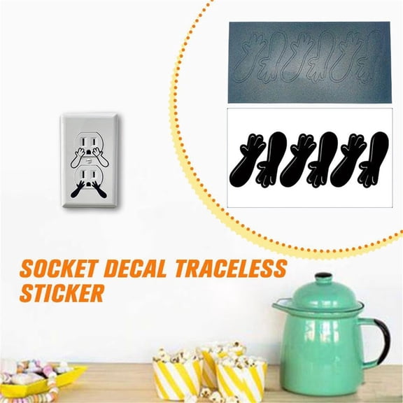 10pc Funny Outlet Cover Decal Wall Outlet Sticker Pretend Electrical Outlet Sticker Hand Outlet Decals Wall Decal Gag