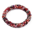 thumbnail image 1 of 10pc Glass Beaded Crochet Stretch Bracelet Fashion Nepal Bracelet for Women FireBrick Inner Diameter: 1-7/8 inch(4.7cm), 1 of 2