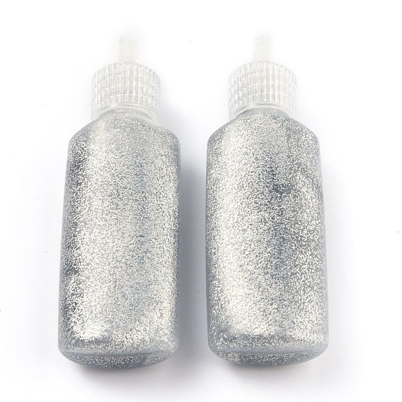 10pc Glitter Glue Friendly Odorless 3D Flash Glue Pen for Arts and Crafts Silver 2.9x1.8x8.95cm