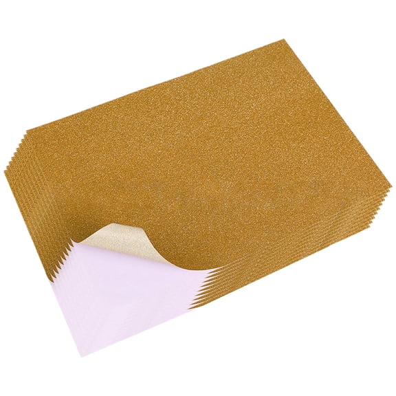 10pc Glitter Powder Paper Adhesive Stickers Handmade Paper Crafts for Scrapbooking Art Projects Greeting Card Supply