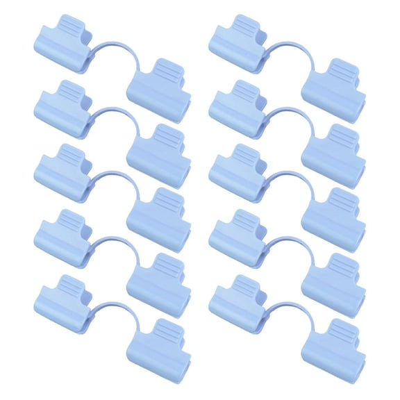 10pc Greenhouse Film Cover Fixing Snap Clamp Garden Farm Shade Net Clips 2 Head_Blue_8mm
