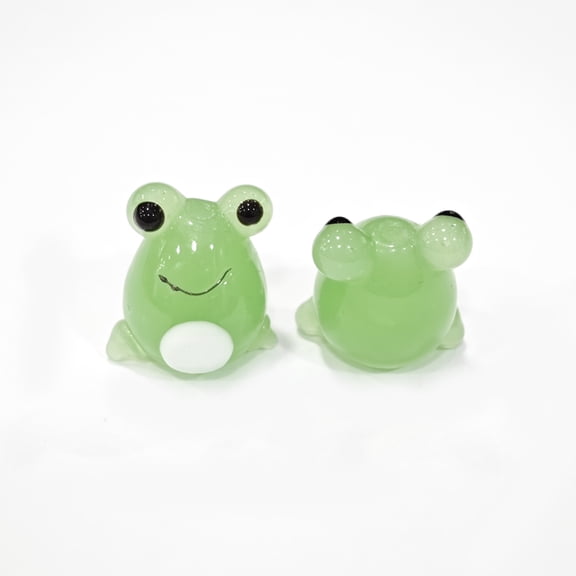 10pc Handmade Lampwork Beads Frog Green 14~16x14~16mm Hole: 2mm