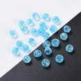 thumbnail image 1 of 10pc Handmade Luminous Lampwork Beads Round Deep Sky Blue 8mm Hole: 1mm, 1 of 5