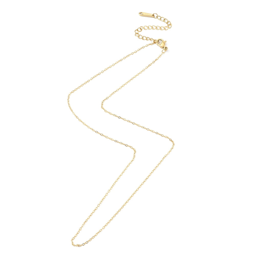10pc Ion Plating(IP) 304 Stainless Steel Cable Chain Necklace for Men ...