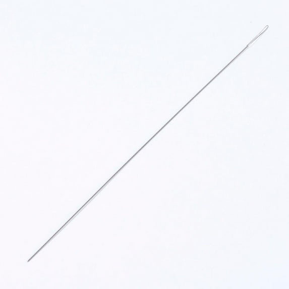 10pc Iron Beading Needle Twisted Platinum 10.3x0.02cm