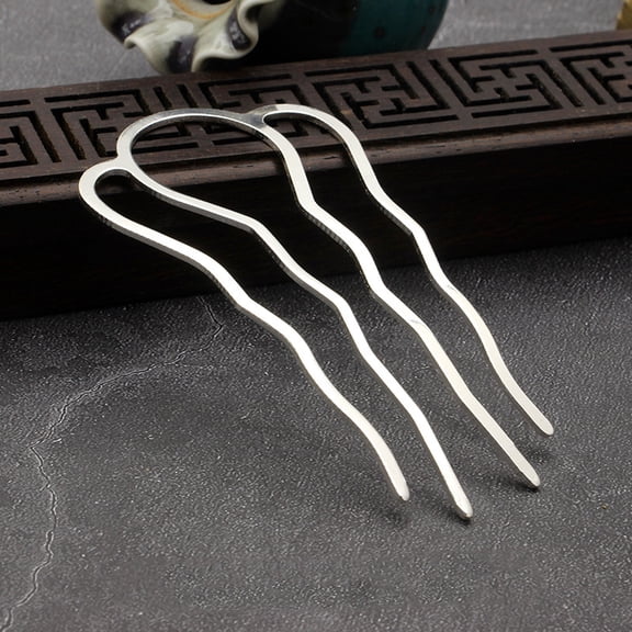 10pc Iron Hair Forks Viking Hair Accessories for Women Silver 87x49mm