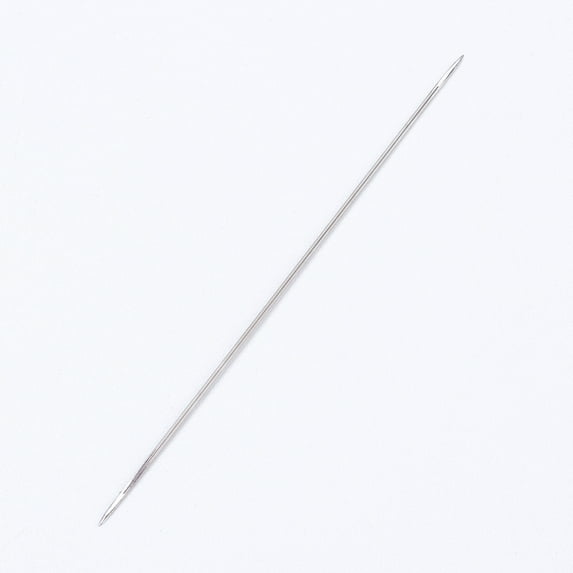 10pc Iron Open Beading Needle DIY Jewelry Tools Platinum 5.6x0.01cm