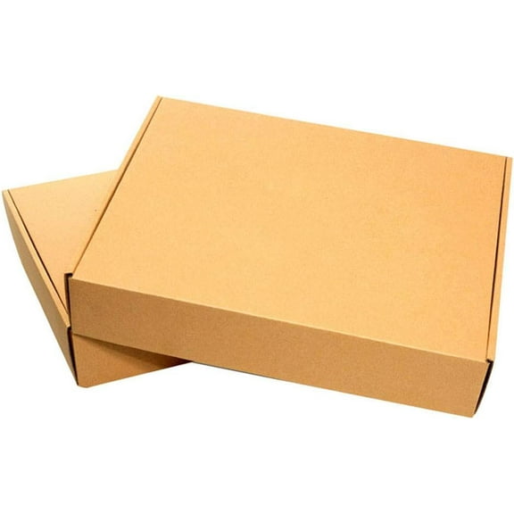10pc Kraft Paper Folding Box Corrugated Board Box Postal Box 24.5x20.5x3.5cm