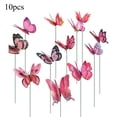 thumbnail image 1 of 10pc Large Butterfly Stakes Outdoor Decoration,Faux Butterflies on Metal Wire Plant Stake,Yard Planter Flower Pot Bed Garden Decor, 1 of 6