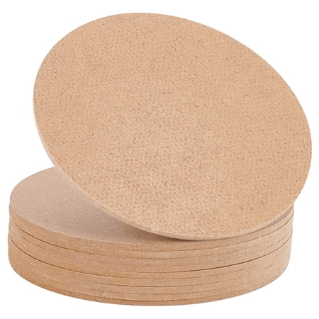 10pc Medium Density Fiberboard (MDF) Sheet for Photo Frame Accessories Flat Round 100x2mm