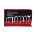 thumbnail image 1 of 10pc Metric Stubby Short Combination Spanner Wrench Set 10mm – 19mm, 1 of 3