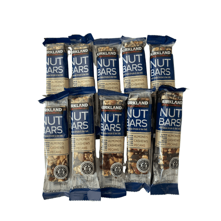 10pc Nut Bars With Cocoa Drizzle & Sea Salt Almonds Cashews Pecans 1.41 oz Each