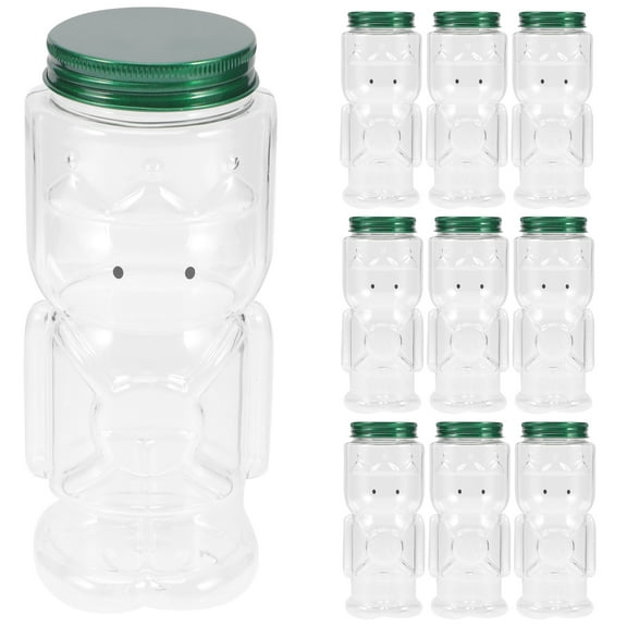 10pc Nutcracker Honey Jar Squeeze Bottle 350ml for Drinks & Sauces