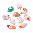 thumbnail image 1 of 10pc Opaque Resin Decoden Cabochons Imitation Food Ice Cream & Cake & Milk Mixed Color 19~27x12.5~17x5.5~8mm, 1 of 3