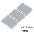 10pc PP Rectangular Flat Box Stationery Storage Boxes Jewelry Packaging