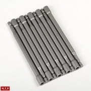 10pc Pack of 1/4 Magnetic Hex 6 Long Driver Bits
