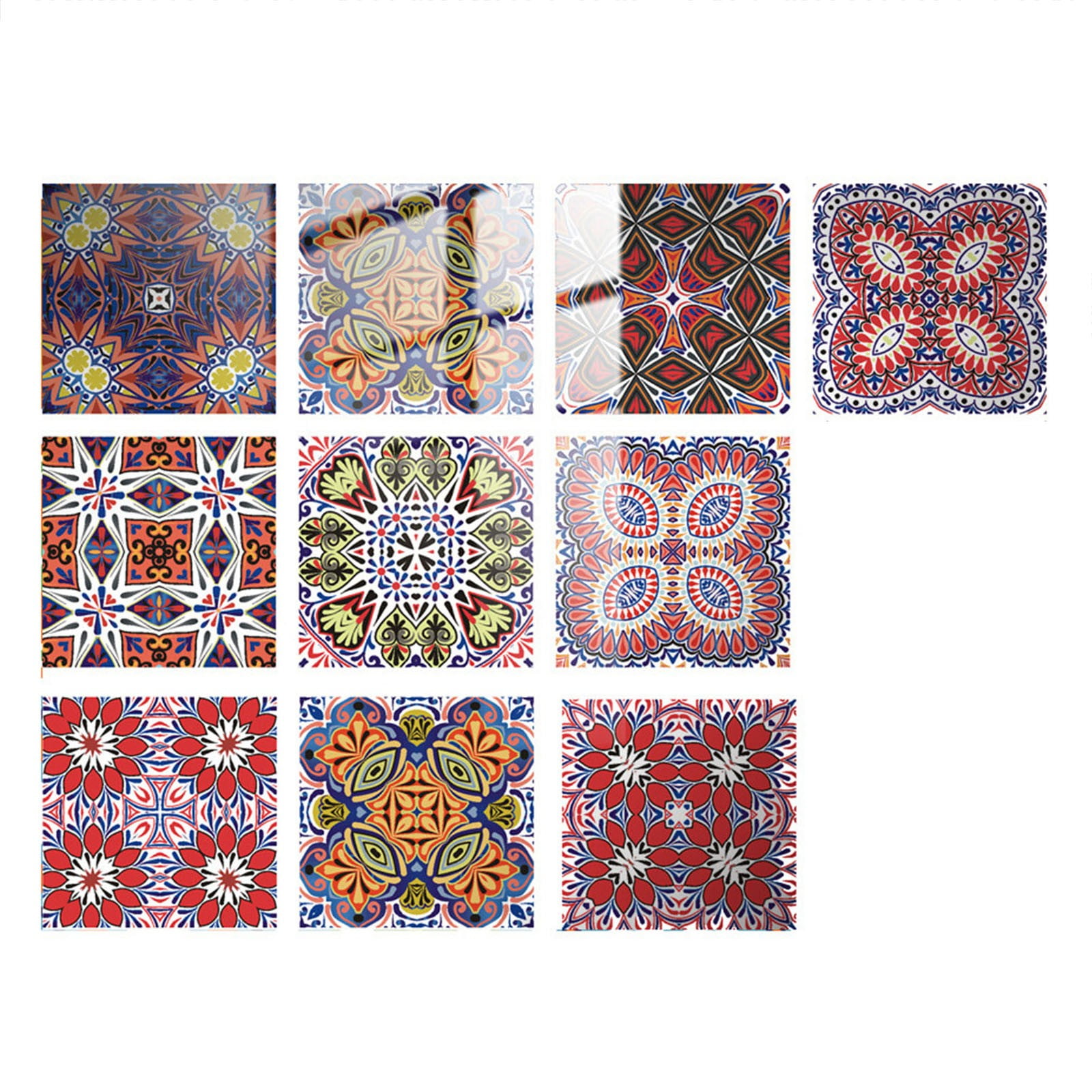 10pc Peel And Stick Ceramic Tile Paste 3D Lattice Ceramic Tile Paste