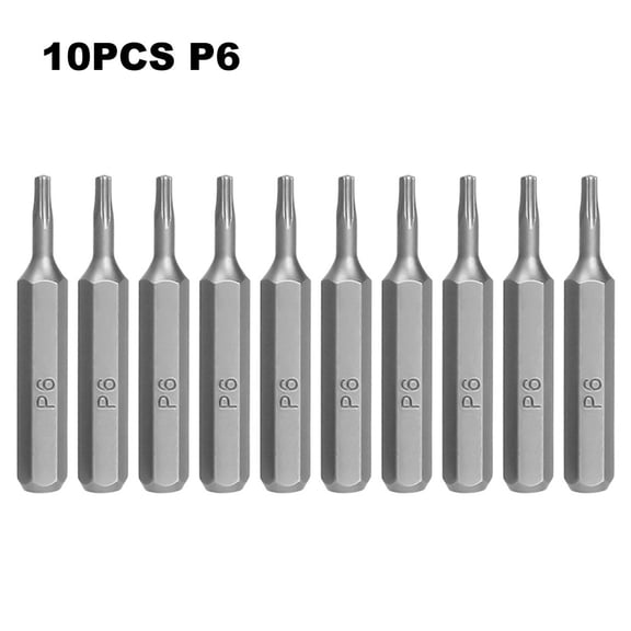 10pc Pentagram Screwdriver Bit 4mm Small Hex Shank Screw Driver Bits Set P2 P5 P6 Pentacle Star Head Screwdriver Bits Power Tool