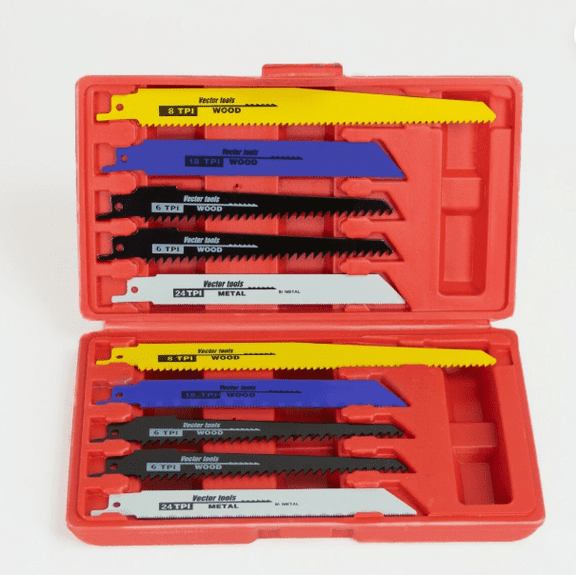 10pc Reciprocating Saw Blade Set