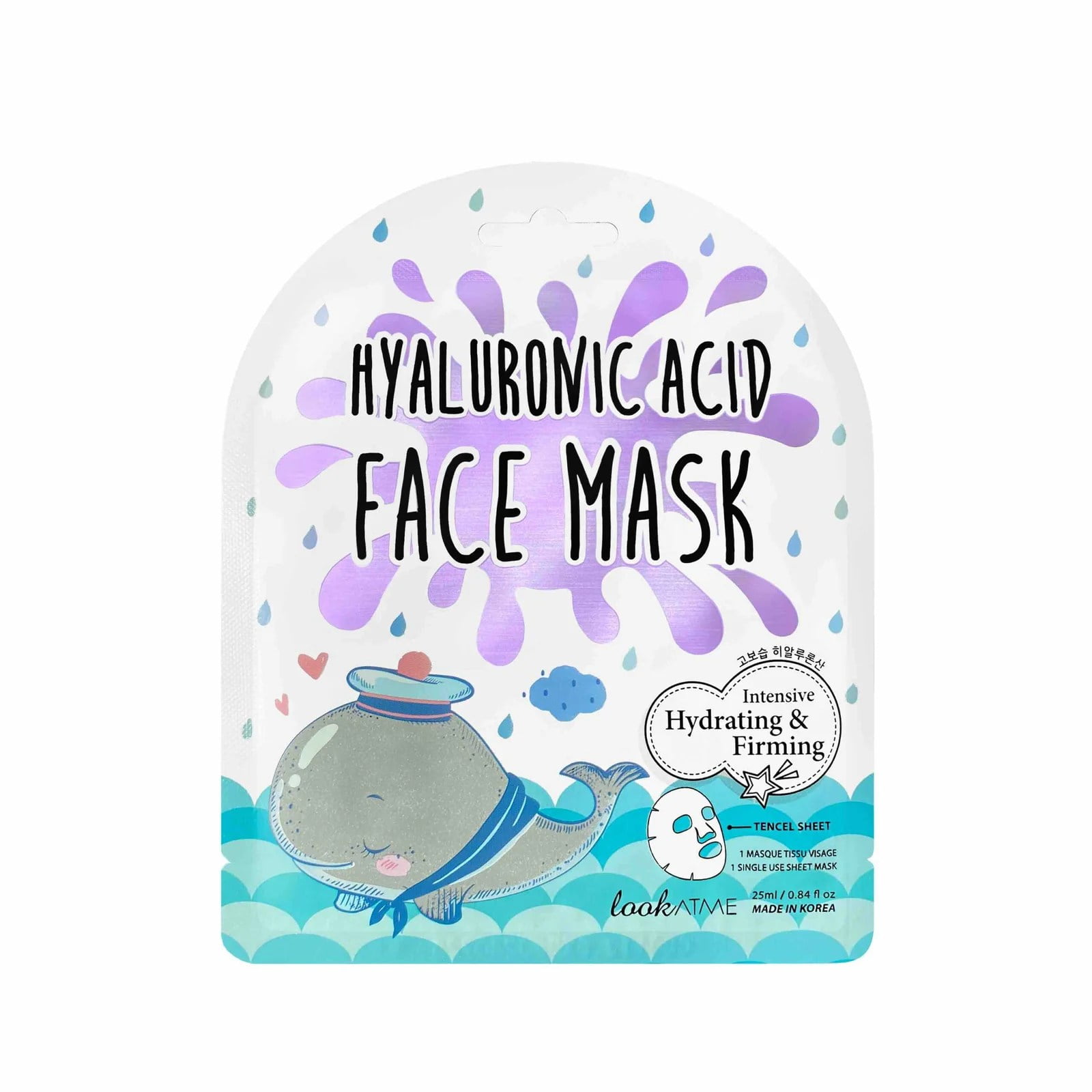 10pc Set LOOK AT ME Hyaluronic Acid Tencel Facial Mask | Korean Skincare  | Hydrating & Firming