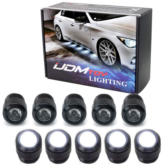 10pc Set Xeon White 30W High Power Flexible LED Lighting Kit For Car DRL/Driving Light or Undercar Puddle Ground Effect Lighting