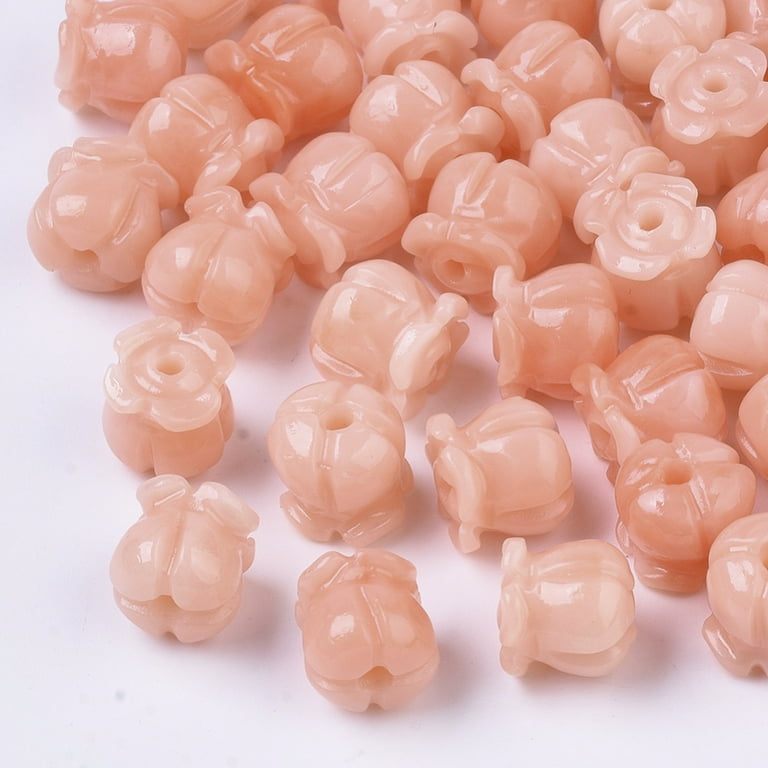 Synthetic coral beads best sale