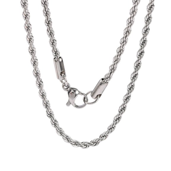 10pc Tarnish Resistant 304 Stainless Steel Rope Chain Necklaces Stainless Steel Color 17.7 inch(45cm) 2.3mm