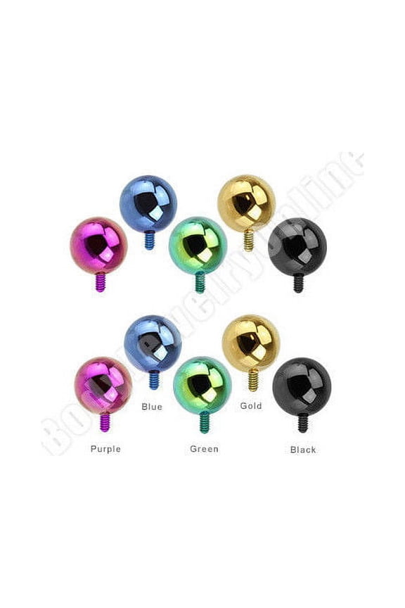 10pc Titanium Anodized Ball Dermal Top