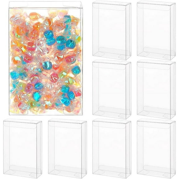 10pc Transparent PVC Box Rectangle Clear 10.5x4x16.5cm