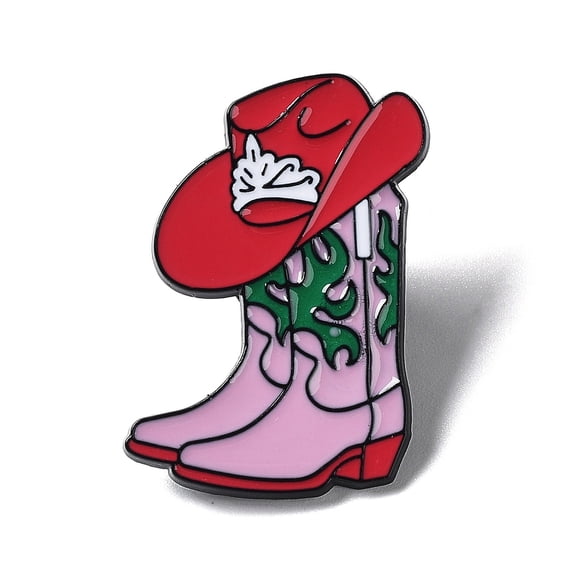 10pc Valentine's Day Enamel Pins Black Zinc Alloy Brooches for Women Shoes 29.5x21x1mm