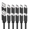 thumbnail image 1 of 10pcs 0.25M 1M 2m 3M 2A Type USB C Fast Quick Charging USb-C Data Charger Wire for Samsung Htc Lg for Xiaomi Huawei Phone 0.5m 1.5m (black,0.5m), 1 of 6