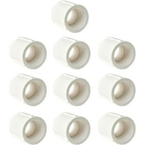 10pcs 0.5Inch Female To Female Thread PVC Pipe Fittings Adapter Coupling Coupler Connector White (1/2")